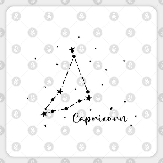 Capricorn Zodiac Constellation Sticker by zadaID